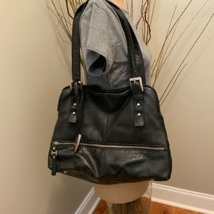 B. Makowsky Black Leather handbag